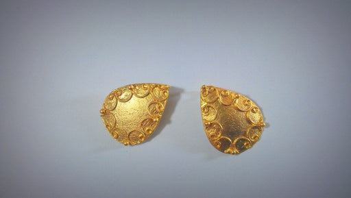 2 Gold Drop Charms ,  Gold Plated Brass G34