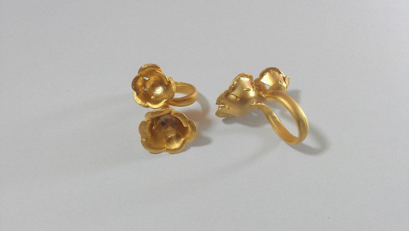 Gold Plated Brass  Ring Blank (10 and 12mm Blank) G38