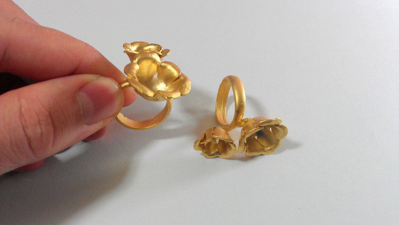 Gold Plated Brass  Ring Blank (10 and 12mm Blank) G38