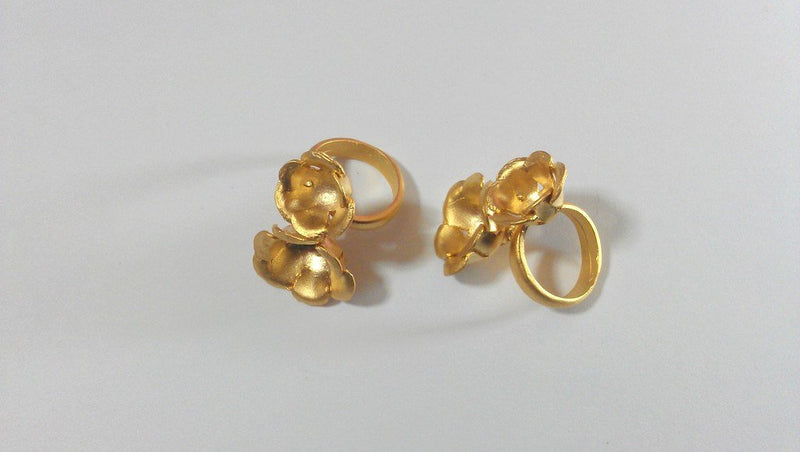 Gold Plated Brass  Ring Blank (10 and 12mm Blank) G38