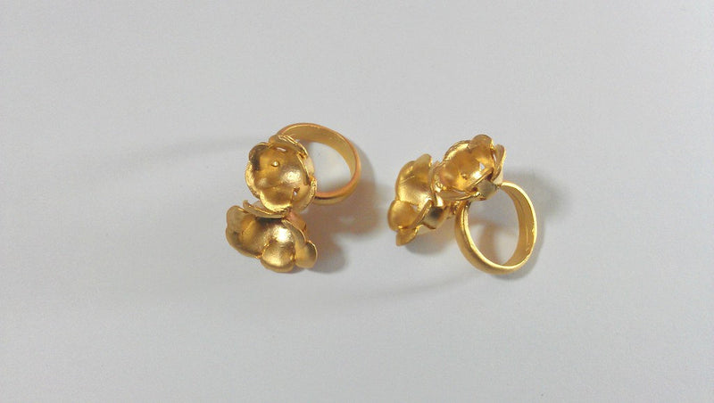 Gold Plated Brass  Ring Blank (10 and 12mm Blank) G38