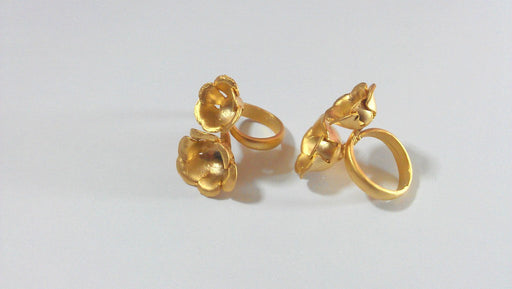 Gold Plated Brass  Ring Blank (10 and 12mm Blank) G38