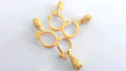 2 Hook Connector Findings  Gold Plated Brass  G11917