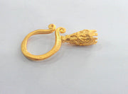 2 Hook Connector Findings  Gold Plated Brass  G11917