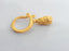2 Hook Connector Findings  Gold Plated Brass  G11917