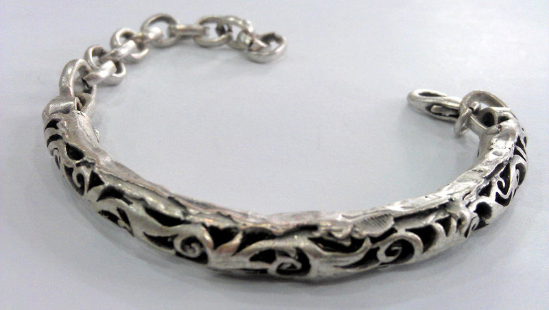 Antique Silver Plated Brass  Bracelet Components Findings For Your Craft   G11481
