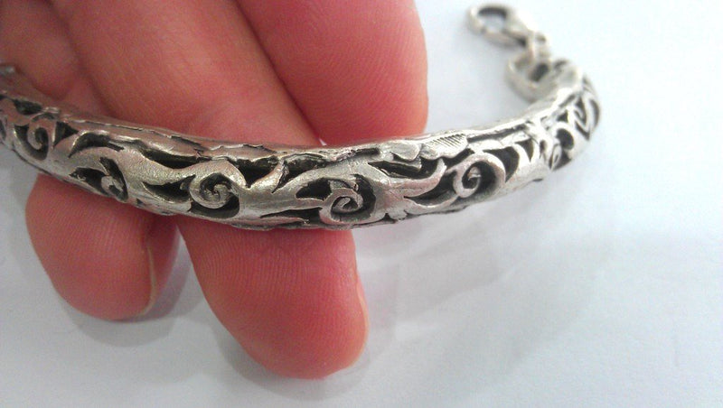 Antique Silver Plated Brass  Bracelet Components Findings For Your Craft   G11481