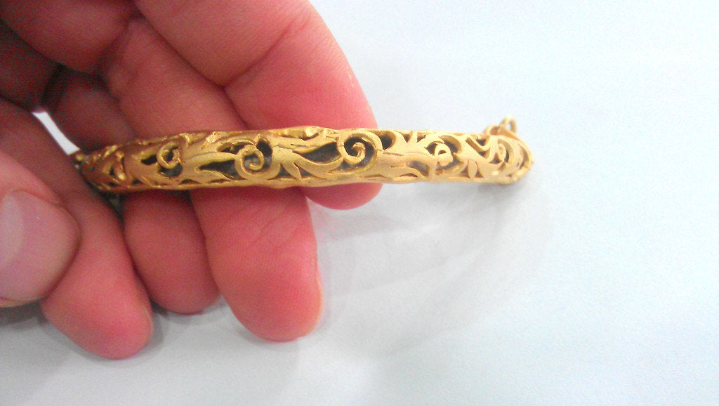 Large Bracelet  Components Findings For Your Craft , Antique Gold Plated Brass  G12940