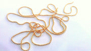 Gold Chain Ball Chain (1,5mm), Gold Plated Brass 1 Meter - 3.3 Feet   G64