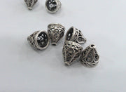 10 Silver Cone Findings Silver Plated Brass Findings G10795