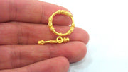 2 sets  Toggle Clasp  Findings ,  Gold Plated Brass G85