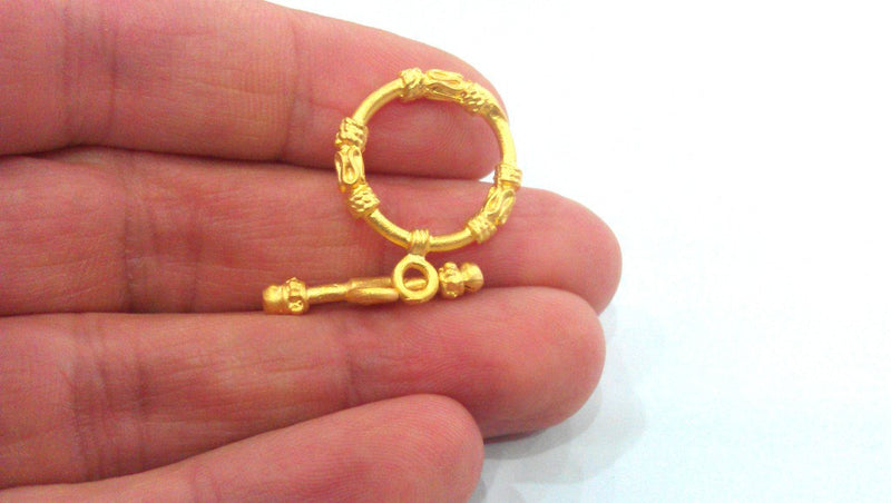 2 sets  Toggle Clasp  Findings ,  Gold Plated Brass G85