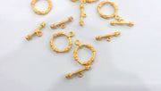 2 sets  Toggle Clasp  Findings ,  Gold Plated Brass G85