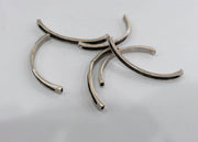 2 Bracelet Component Findings Antique Silver Plated Brass Findings  G17190