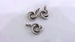 2 Silver Charm Antique Silver Plated Brass  Charms  G11914