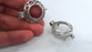1 Pc Silver Plated Brass Bezel Connector , Findings G102