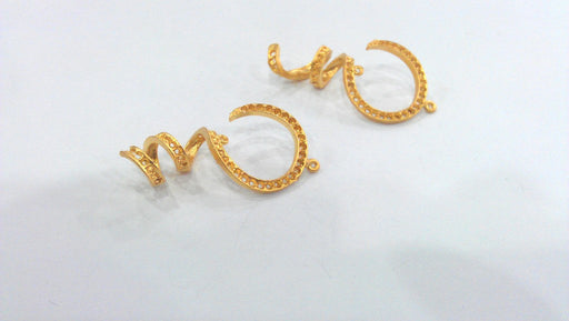 2 Gold Charms Gold Plated Brass Charms G106