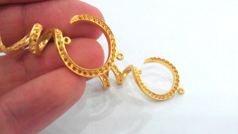 2 Gold Charms Gold Plated Brass Charms G106