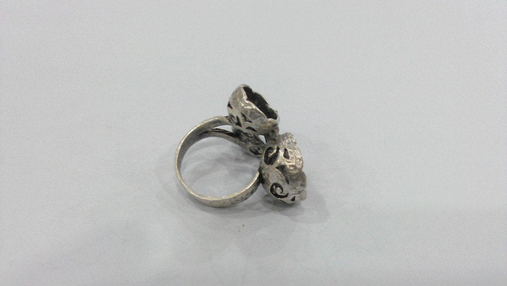 Silver Plated Brass Ring Base Blank (10-12-14 mm Blank) G13669