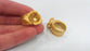 Gold Ring Setting Blank Adjustable Ring Blank,(12mm Blank) , Gold Plated Brass  G10785