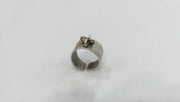 5 Pcs  Antique Silver Plated Brass Adjustable  Ring with a Loop Setting ,Findings G9192