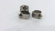 5 Pcs  Antique Silver Plated Brass Adjustable  Ring with a Loop Setting ,Findings G9192