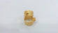 Adjustable Ring Base Blank with a Loop Setting Findings , Gold Plated Brass G120
