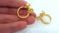 Adjustable Ring Base Blank  (9mm Blank)   Gold Plated Brass  G122