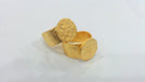 5 Ring Blank Base Bezel Setting  Adjustable Ring Blank (15mm Blank) , Gold Plated Brass  G12934