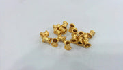 10 Gold Spacer Beads , Gold Plated Brass  G9232