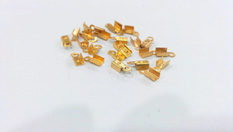 20 Cord Ends,Findings  Gold Plated Brass G9875