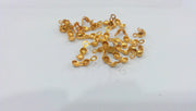 20 Pcs Gold Plated Brass Cord Ends,Findings   G14238