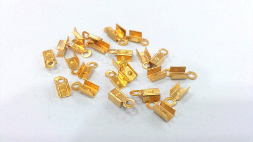 20 Cord Ends,Findings  Gold Plated Brass G9875