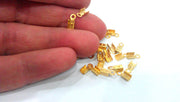 20 Cord Ends,Findings  Gold Plated Brass G9875
