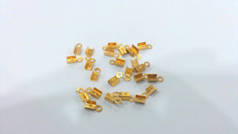 20 Cord Ends,Findings  Gold Plated Brass G9875