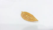 2 Leaf Pendant Charms, (52X48 mm) Gold Plated Brass  G10456