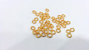 50 Gold Plated Brass strong jump ring , Findings 50 Pcs (6 mm)  G13767