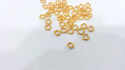50 Gold Plated Brass strong jump ring , Findings 50 Pcs (6 mm)  G13767