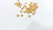 200 Pcs (5 mm) Gold Plated Round  Findings , G9874