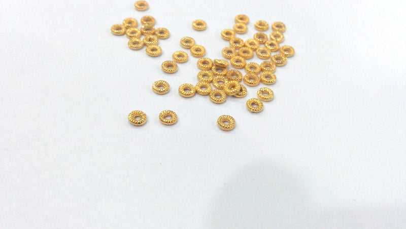 200 Pcs (5 mm) Gold Plated Round  Findings , G9874