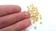 200 Pcs (5 mm) Gold Plated Round  Findings , G9874