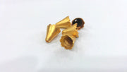 Gold Cone Findings Gold Plated Brass16 Pcs  G156