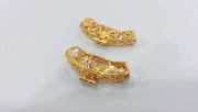 2 Gold Plated Brass Connector Bail  G13678
