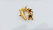 4 Pcs Cone  Findings , Gold Plated Brass  G9229