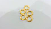 5 Gold Circle Finding Gold Plated Ring Round Charms  5 Pcs (15 mm) ,  G160