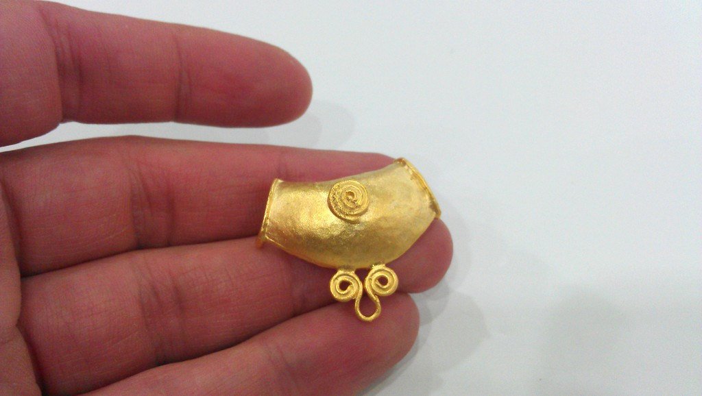 Gold Plated Brass Connector Bail  G10455