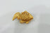Fish Charms , Gold Plated Brass G12713