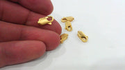 5 Pcs.(13 x 5 mm)  Metal Lobster Clasps , Gold Plated Metal  G171