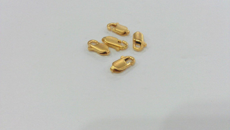 5 Pcs.(13 x 5 mm)  Metal Lobster Clasps , Gold Plated Metal  G171