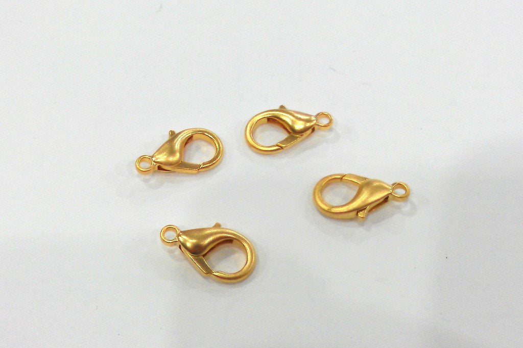 2 Gold Clasp Findings Gold Plated Lobster Clasps 2 Pcs. (20x16 mm) G172